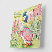 “Jemima Puddle Duck” by Beatrix Potter スクエア壁時計 (傾斜)