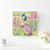 “Jemima Puddle Duck” by Beatrix Potter スクエア壁時計 (ホーム)
