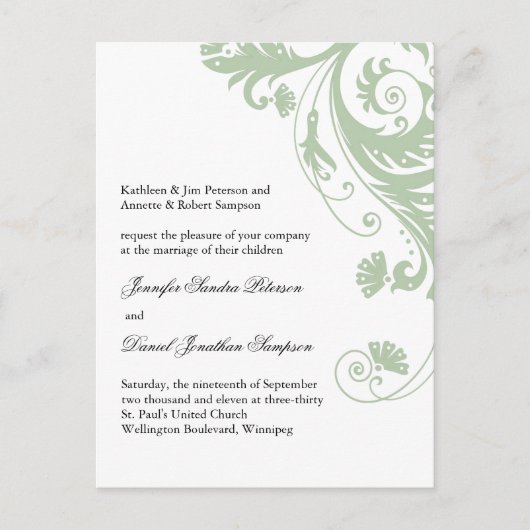 Jen用結婚サンプルはがき ポストカード (正面)