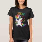 Jen Dabbing Unicorn Tシャツ (正面)