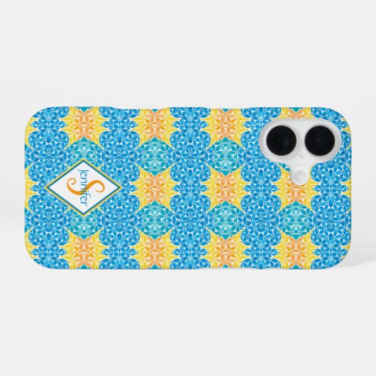 Jen Mosaic IPhone Case iPhone 16ケース (裏面横)