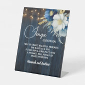 Jenga's結婚 Guestbook String Lightsフローラ 台座サイン (正面)