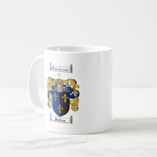 JENKINSの家紋- JENKINSの紋章付き外衣 コーヒーマグカップ (正面左)