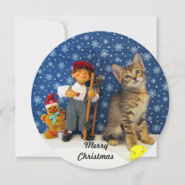 Jenkins'クリスマス小妖精や小人 – かわいい子ネコChristmas Pic シーズンカード