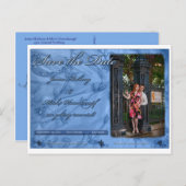 JennaとMitch日付の保存 案内ポストカード (正面/裏面)