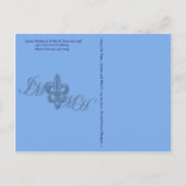 JennaとMitch日付の保存 案内ポストカード (裏面)