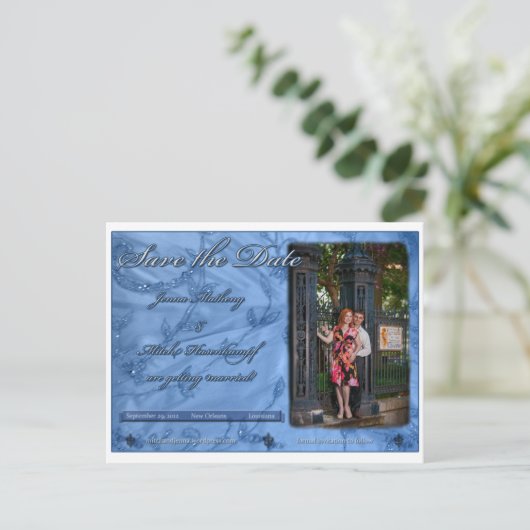 JennaとMitch日付の保存 案内ポストカード (スタンド正面)