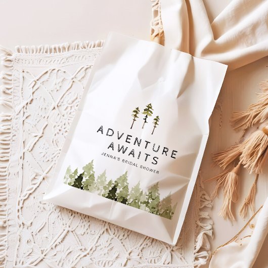 JENNAウォー素朴ターカラーパインツリーブライダルシャワー フェイバーバッグ