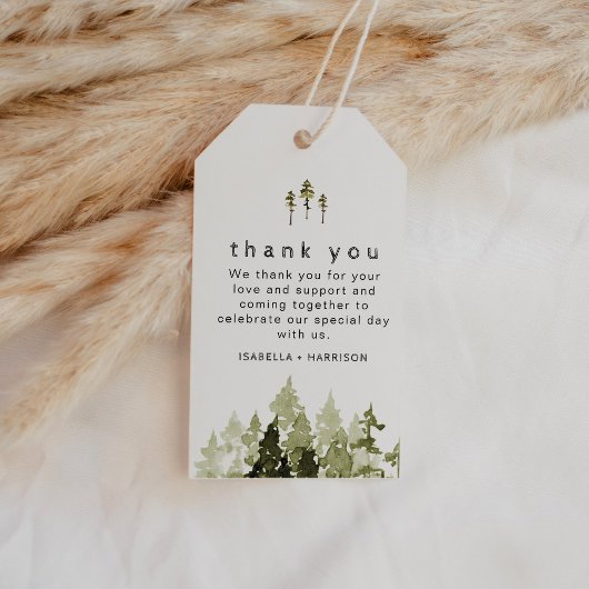 JENNAウォー素朴ターカラーパインツリーメッセージカード ギフトタグ