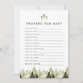 JENNAマウンテンパイン赤ちゃんのカードのための祈り 招待状 (正面)