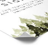 JENNA水素朴色パインカスタム編集可能サイン ポスター (角)