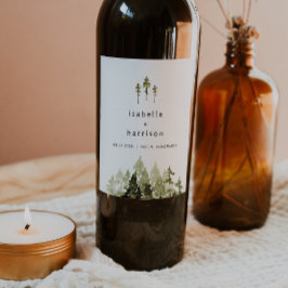 JENNA水素朴色パインツリーワインラベル ワインラベル