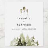 JENNA水素朴色パインツリーワインラベル ワインラベル (シングルラベル)