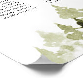 JENNA水色素朴松の木の座席表 ポスター (角)