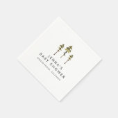 JENNA水色素朴松の木の赤ちゃんシャワー スタンダードカクテルナプキン (角)