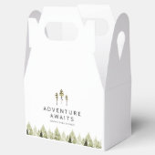 JENNA水色素朴松の木の赤ちゃんシャワー フェイバーボックス (オープン)