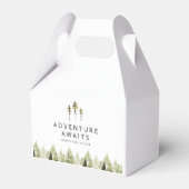 JENNA水色素朴松の木の赤ちゃんシャワー フェイバーボックス (正面サイド)