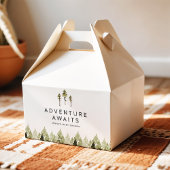 JENNA水色素朴松の木の赤ちゃんシャワー フェイバーボックス