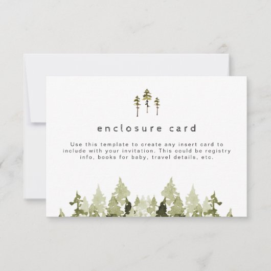 JENNA水色素朴松エンクロージャカード 招待状 (正面)