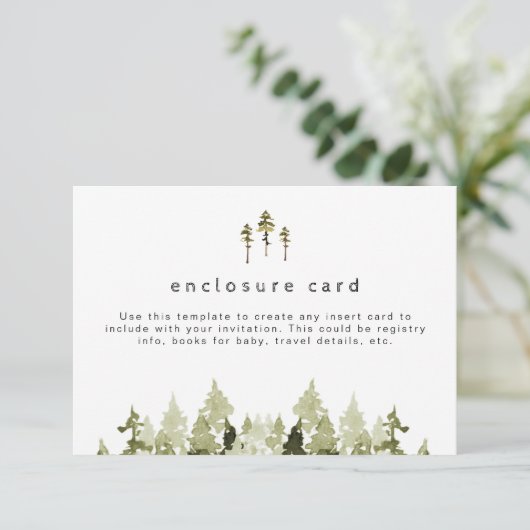 JENNA水色素朴松エンクロージャカード 招待状 (スタンド正面)