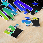 "JENNA"名、おもしろい"ハッピーバースデー" ジグソーパズル (側面)