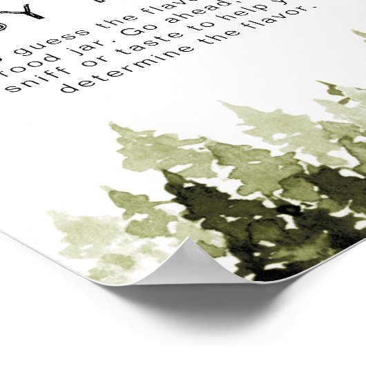 JENNA 素朴 Pineはベビー食品の赤ちゃんシャワーを推測 ポスター (角)