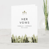 JENNA 素朴 Pines Her 結婚'S Vow Book Card カード (正面)