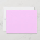 Jenna AlliピンクのTorahバルミツワーの招待状RSVP 出欠カード (裏面)