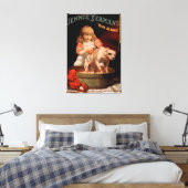 Jennie Yeamans "Our Jennie"女の子洗濯犬 キャンバスプリント (インサイチュ (寝室))