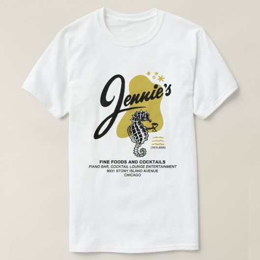 Jennie's Restaurant & Lounge，シカゴ， IL Tシャツ (デザイン正面)