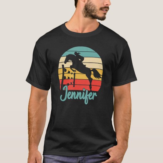 Jennifer名ギフト – Equestrian Shirt Jennifer Hor Tシャツ (正面)
