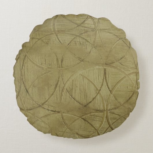 Jennifer 絵画 Goldbergerによるリンク円の詳細 ラウンドクッション (正面)