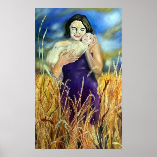 Jennifer and Daughter - 絵画's by Jeanne Watson ポスター (正面)