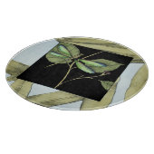 Jennifer Goldberger葉によるドラゴンフライの挿入を持つ カッティングボード (角)