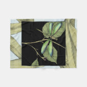 Jennifer Goldberger葉によるドラゴンフライの挿入を持つ フリースブランケット (正面(横))