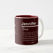 Jennifer Personalized Girl Name Meaning Coffee Mug ツートーンマグカップ (正面右)