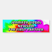 Jennifer Seibel Newsom for first partner バンパーステッカー (正面)