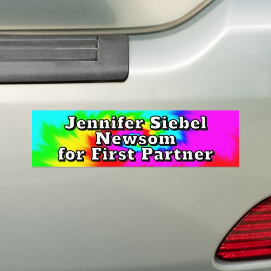 Jennifer Seibel Newsom for first partner バンパーステッカー (車上)