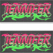Jennifer Vorname Name Graffiti Aufkleber Sticker シール (正面)