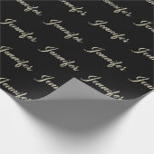 Jennifer white gold Handwriting Geschenkpapier ラッピングペーパー (角)