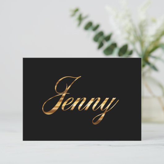 Jenny gold Design Lettering Karte (スタンド正面)