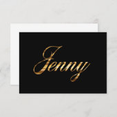Jenny gold Design Lettering Karte (正面/裏面)
