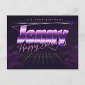 Jenny Name Vorname lila Postkarte Geburtstag ポストカード (正面)