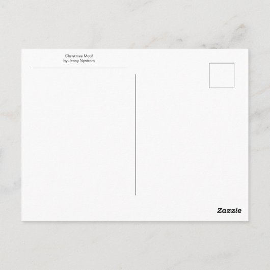 Jenny Nystromによるクリスマスモチーフ ポストカード (裏面)