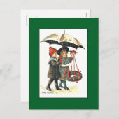 Jenny Nystromによるヴィンテージクリスマスポストカード シーズンポストカード (正面/裏面)