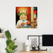 Jenny Nystrom著「Christmas Tea」 ポスター (ホームオフィス)