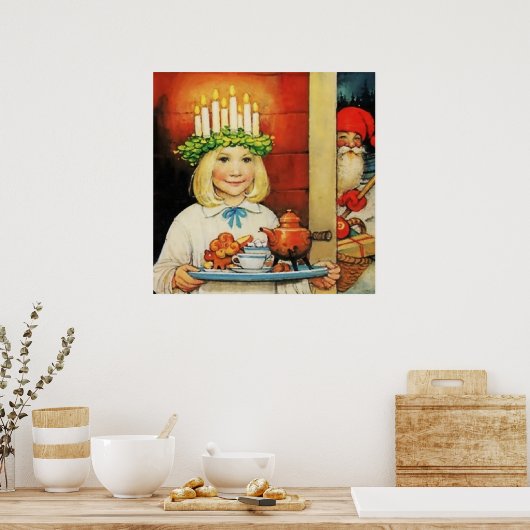 Jenny Nystrom著「Christmas Tea」 ポスター (キッチン)