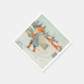 Jenny Nystrom – クリスマス古いスウェーデン語イラストレーション スタンダードカクテルナプキン (角)