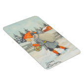 Jenny Nystrom – クリスマス古いスウェーデン語イラストレーション マグネット (右側)