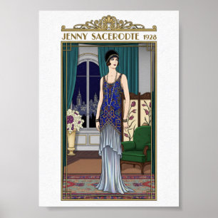 Jenny Sacerdote — アール・デコ調のエレガンス ポスター